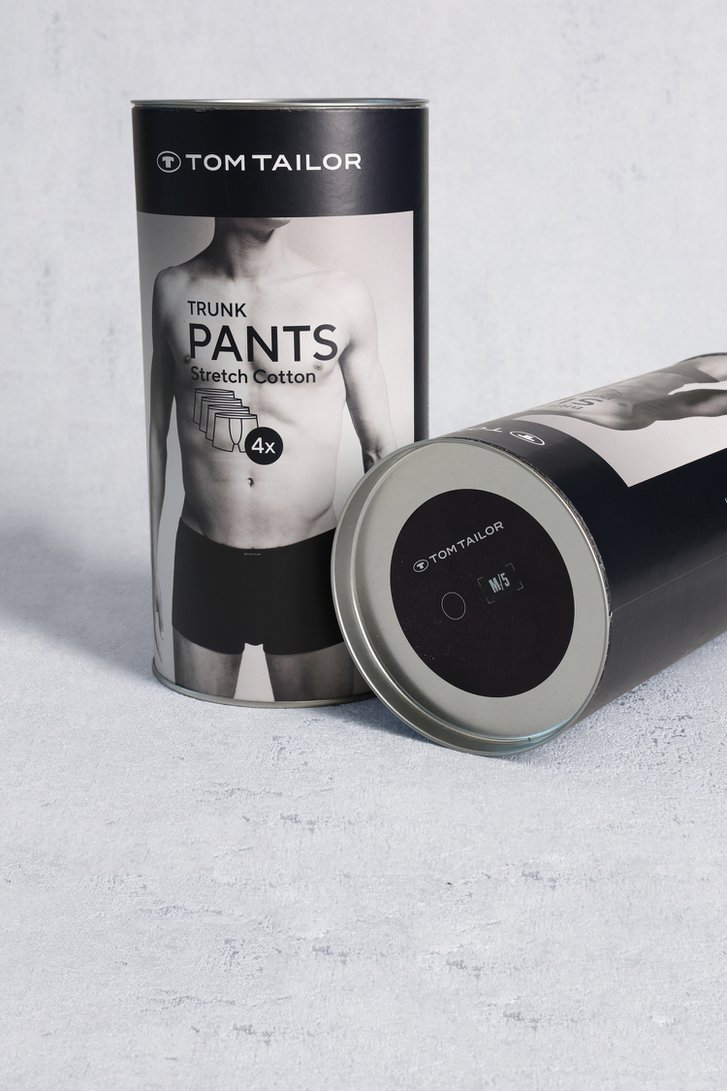 Boxershorts noirs – Set de 4 de Tom Tailor pour Hommes