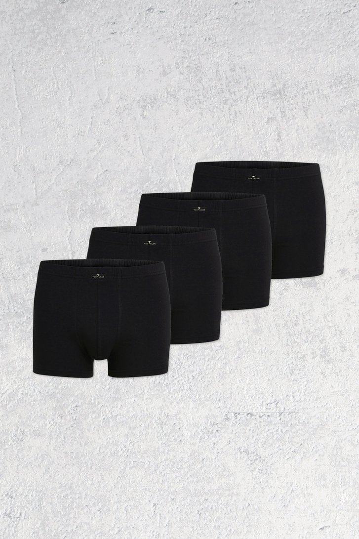 Boxershorts noirs – Set de 4 de Tom Tailor pour Hommes