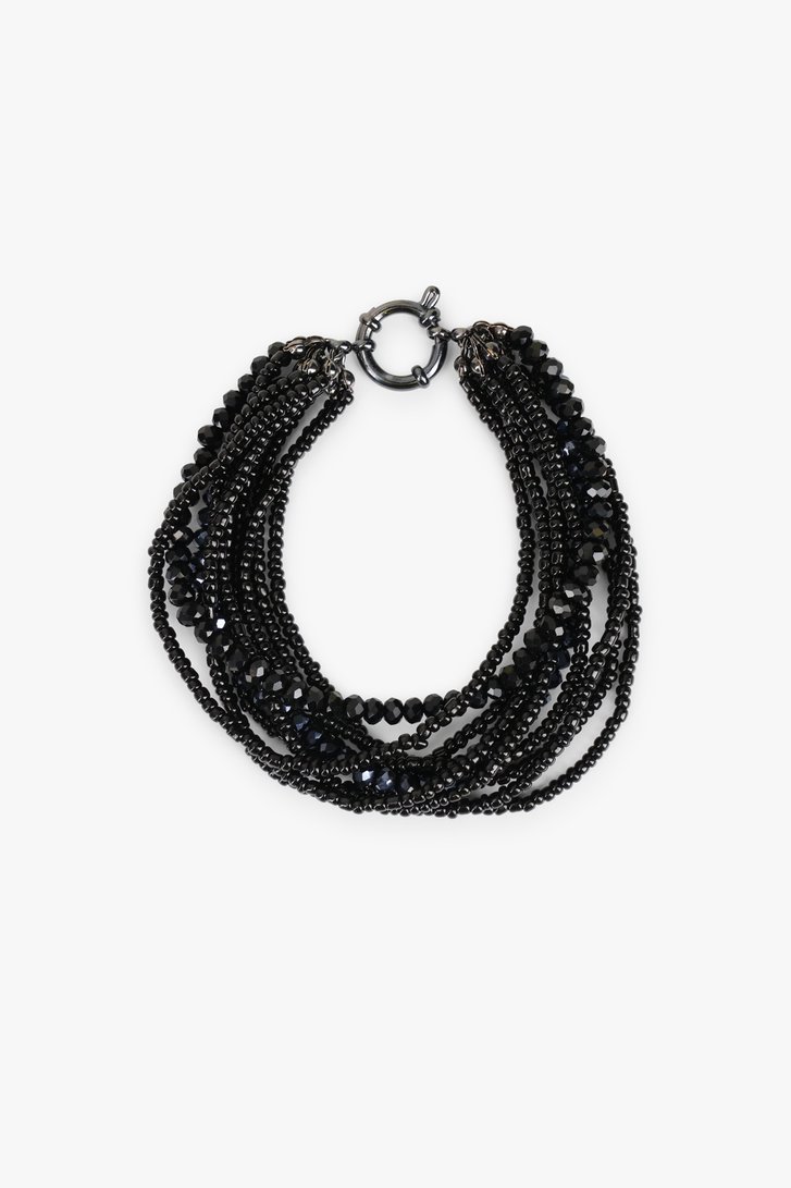 Bracelet noir avec perles fines de Liberty Island pour Femmes