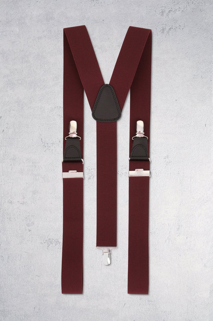 Bretelles bordeaux de Michaelis pour Hommes