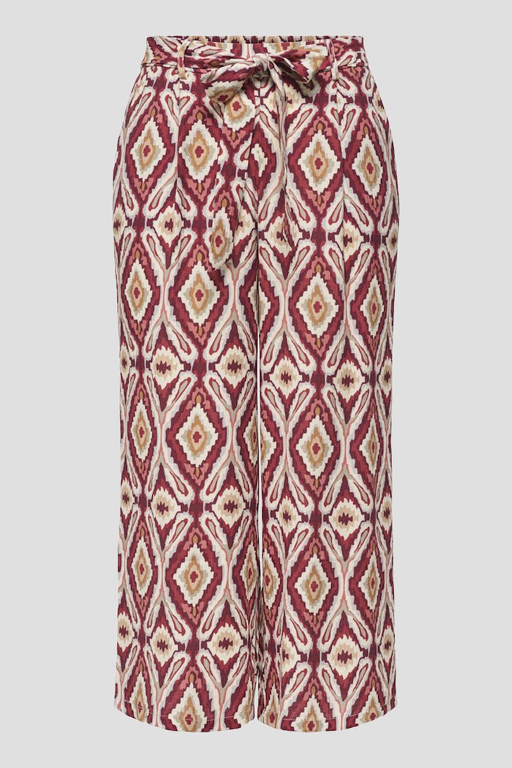 Productfoto 1 van Broek met print in roodtinten door ONLY Carmakoma voor Dames