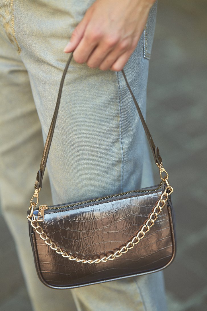 Brons metallic tasje met gouden accenten van Liberty Island voor Dames