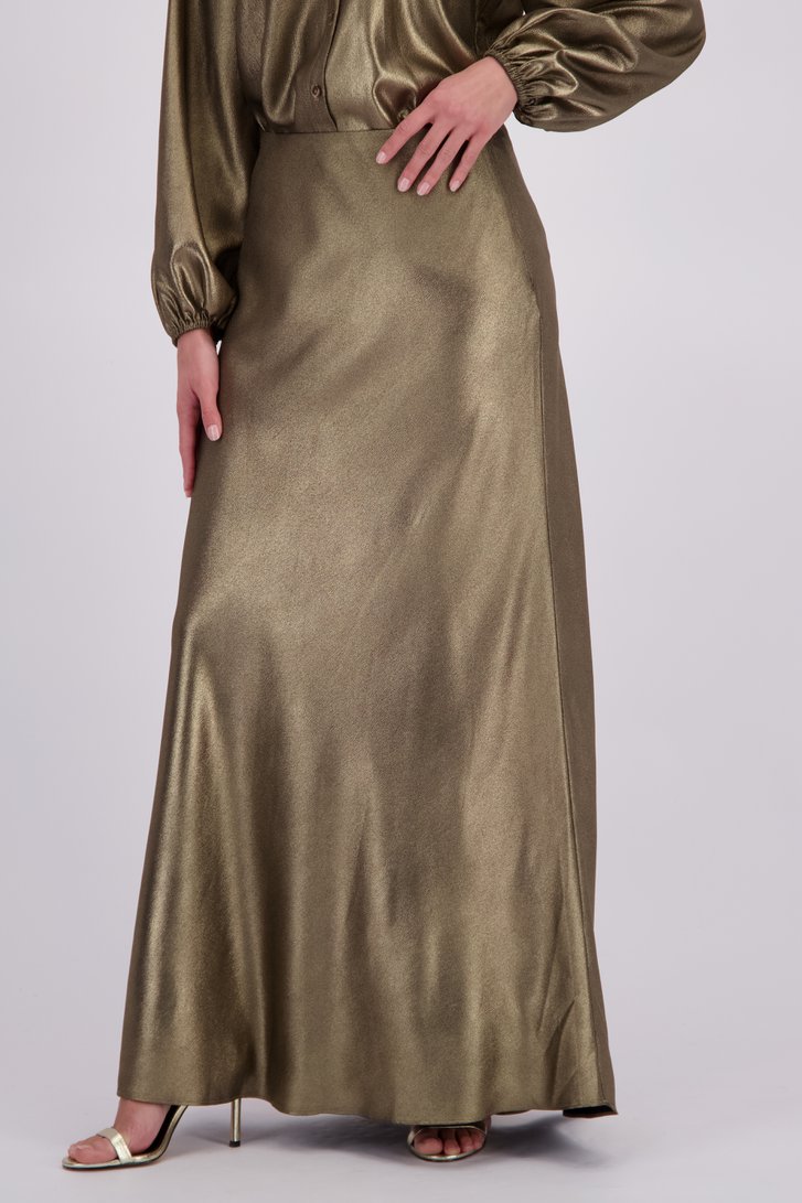 Voorkant van Bronzen maxirok door D'Auvry voor Dames