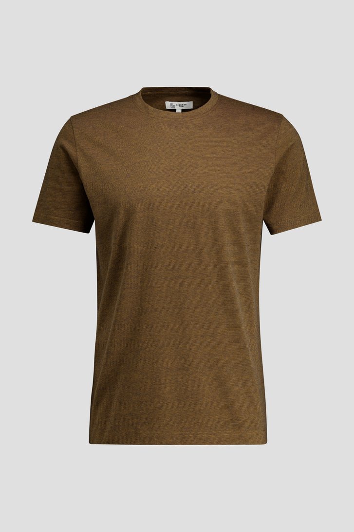 Productfoto 1 van Bruin gestreept T-shirt door Liberty Island voor Heren