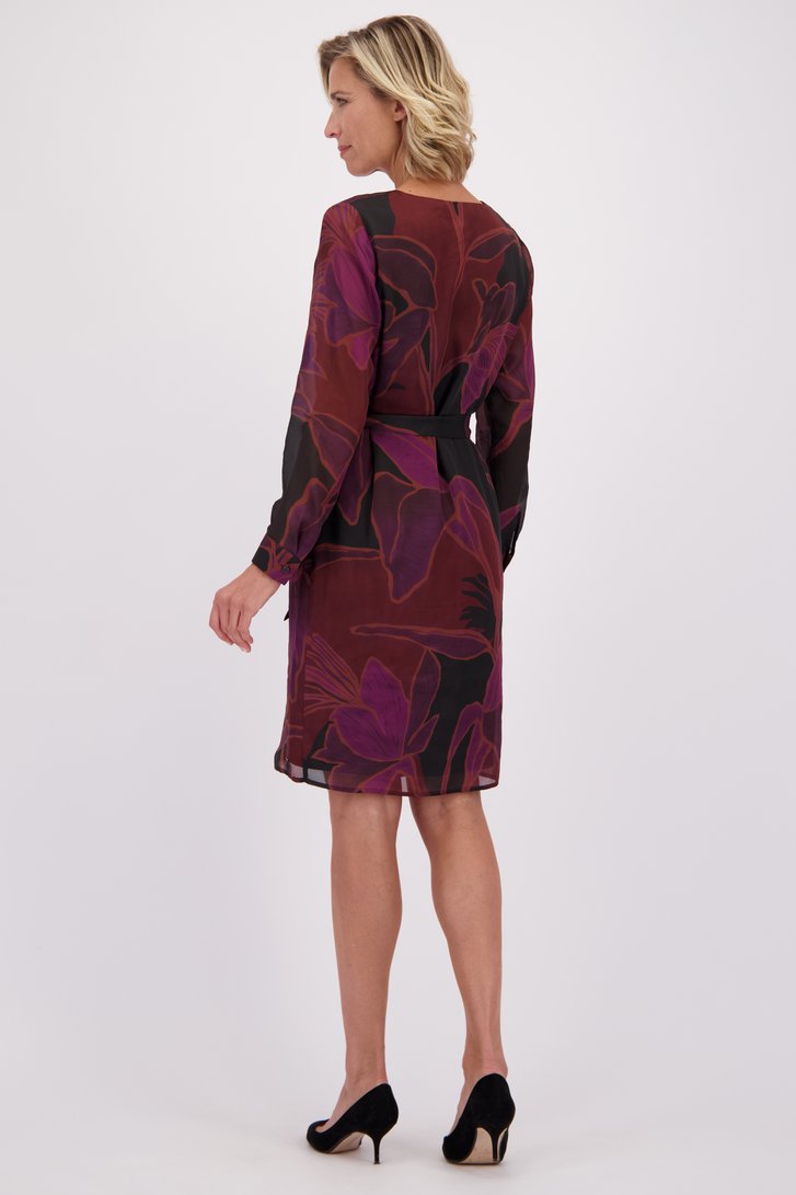 Achterkant van Bruin kleedje met print door Claude Arielle voor Dames