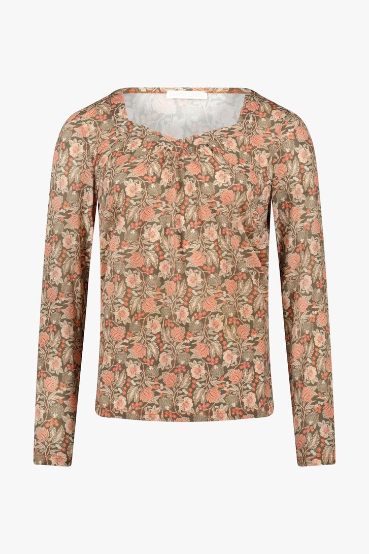 Bruin T-shirt met bloemenprint van Diane Laury voor Dames