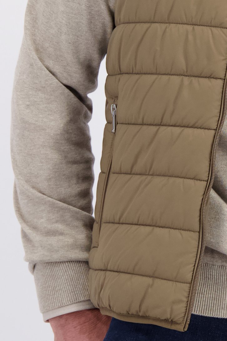 Detail van Bruine bodywarmer door Dansaert Blue voor Heren
