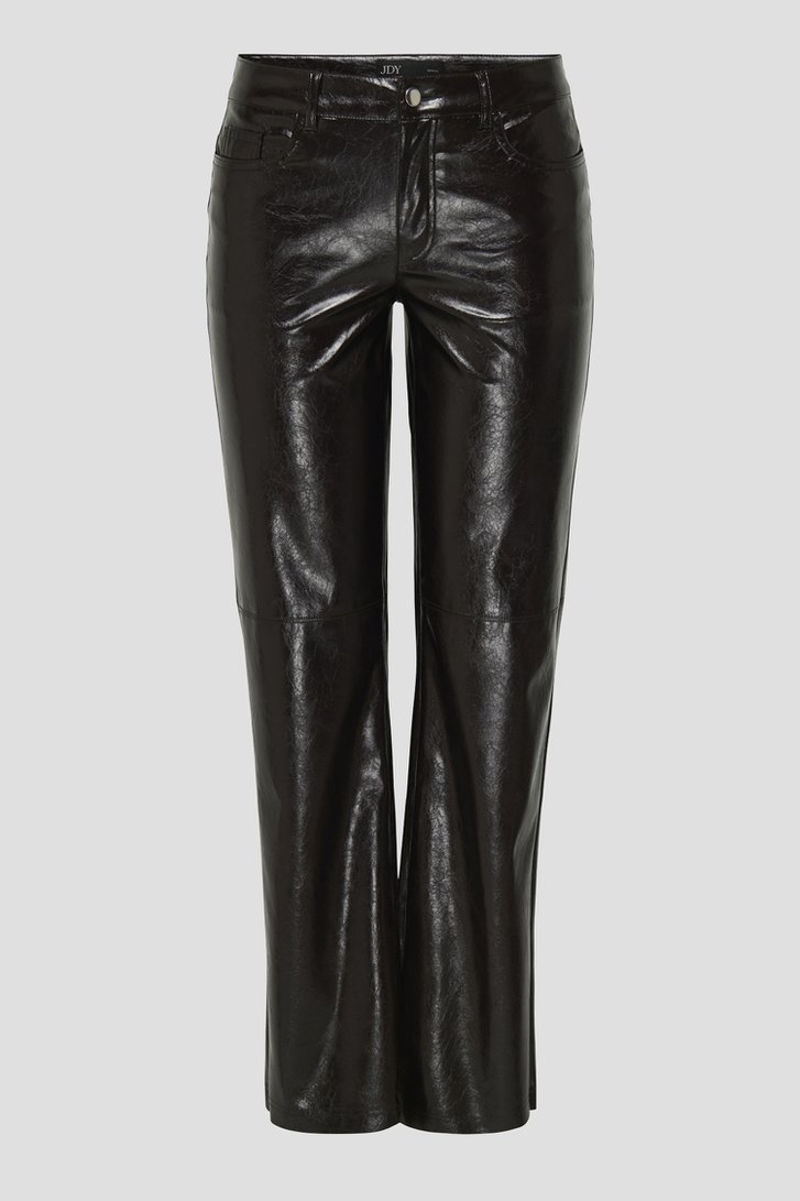 Productfoto 1 van Bruine broek met leather look door JDY voor Dames