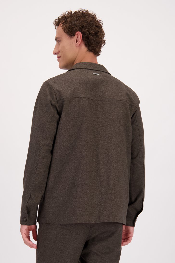 Achterkant van Bruine casual vest door Upper East voor Heren