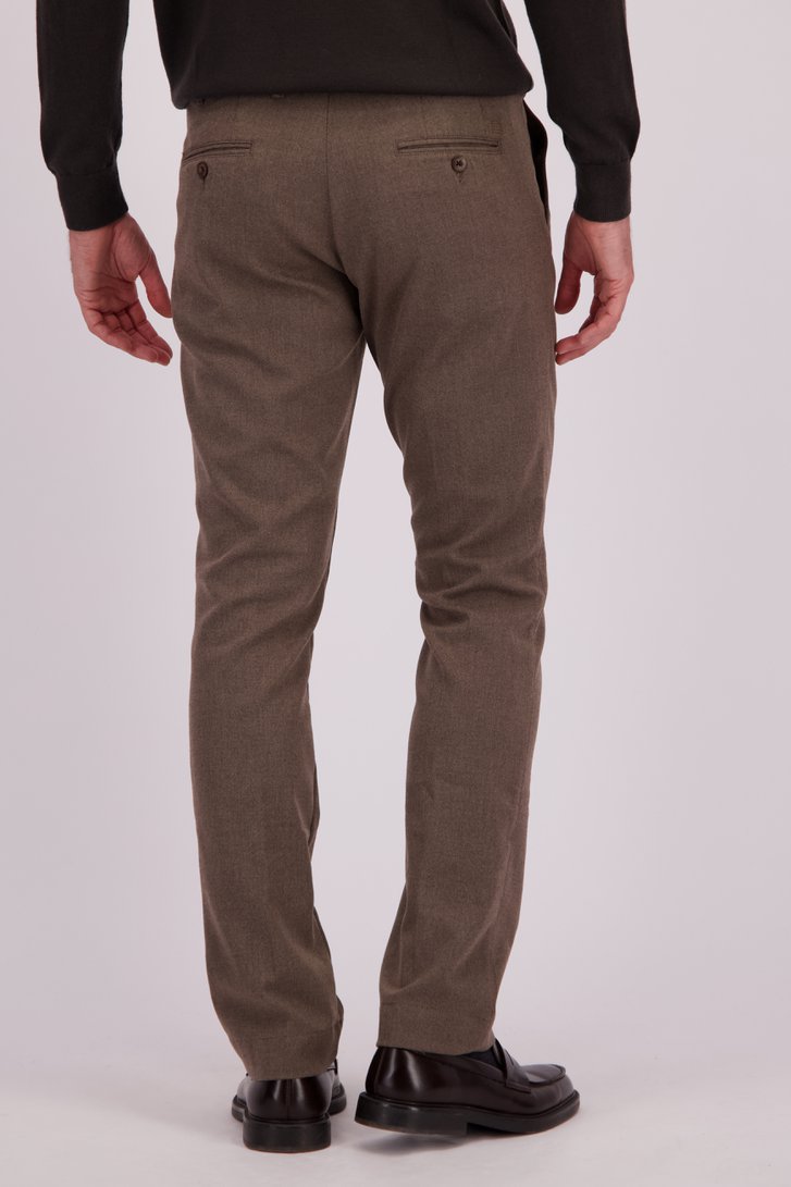 Achterkant van Bruine chino door Upper East voor Heren