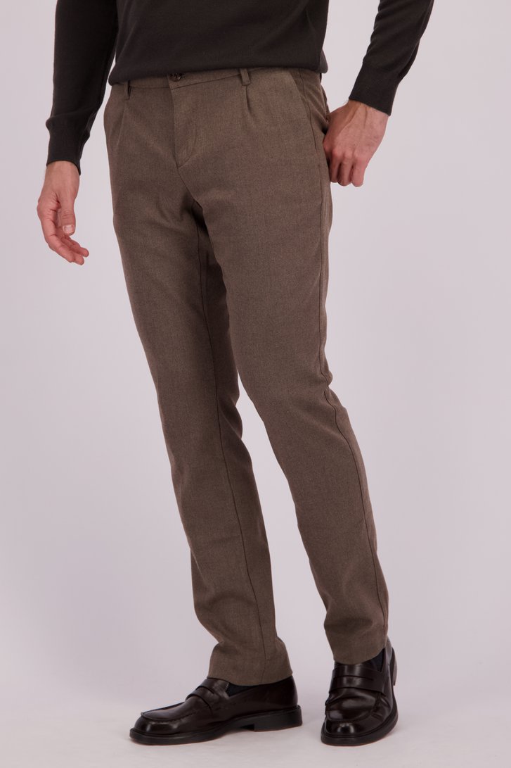 Voorkant van Bruine chino door Upper East voor Heren