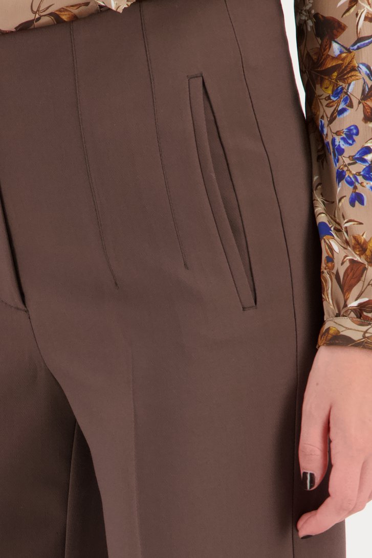 Bruine geklede broek van D'Auvry voor Dames
