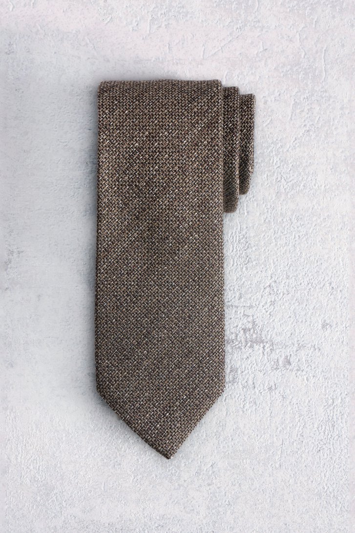 Voorkant van Bruine gemêleerde das door Liberty Island voor Heren