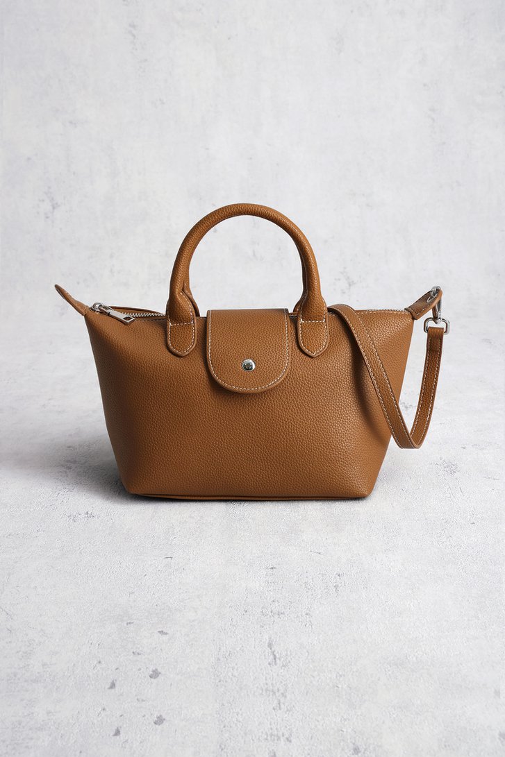Bruine handtas met leather look van Liberty Island voor Dames