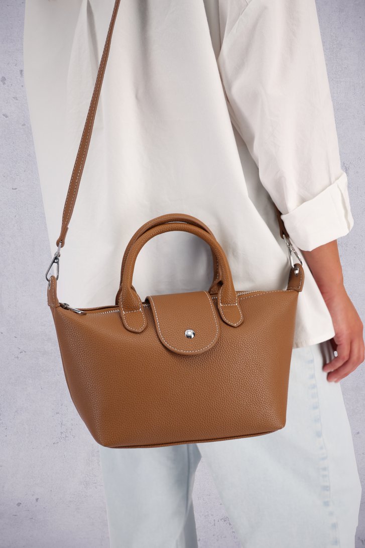 Bruine handtas met leather look van Liberty Island voor Dames