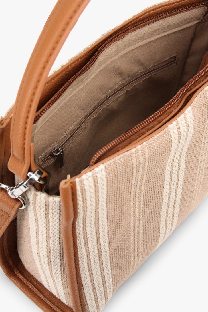 Bruine handtas met metallic details van Modeno voor Dames