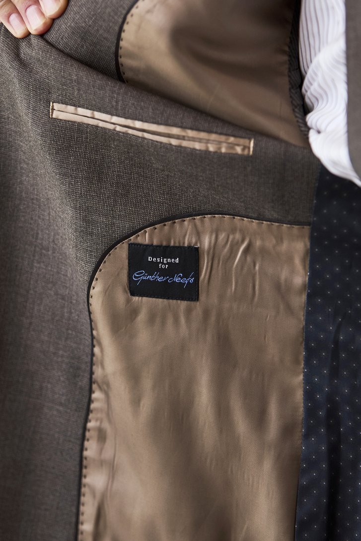 Extra foto 3 van Bruine kostuumvest - slim fit door Dansaert Black voor Heren
