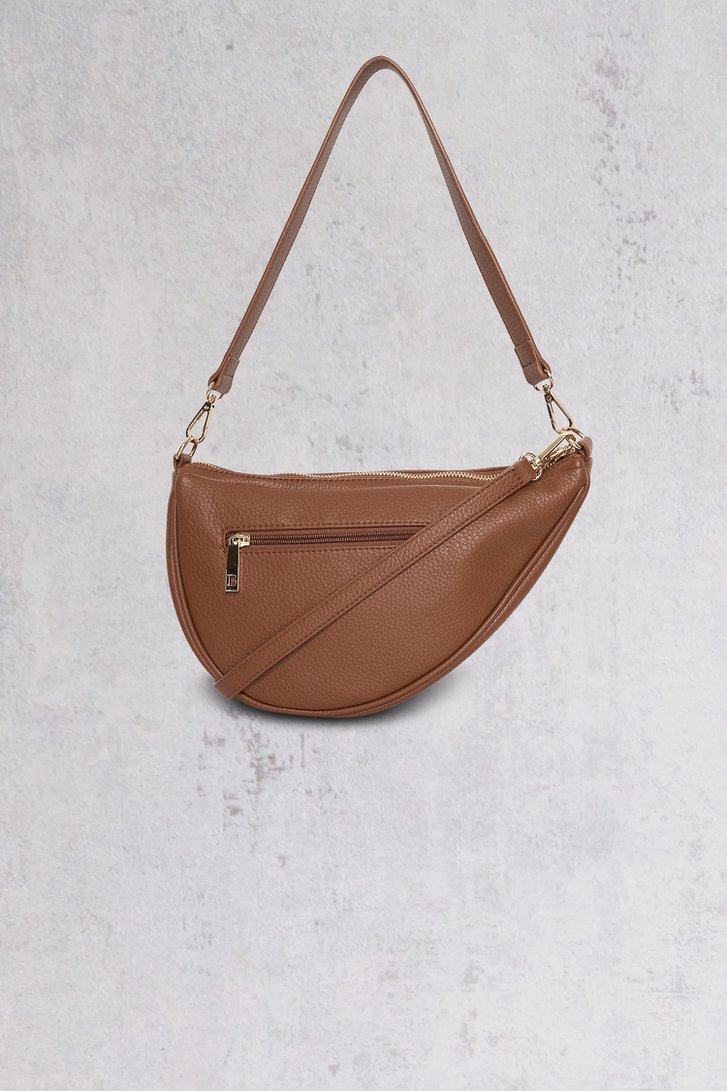 Bruine moonbag-handtas met leatherlook van Bulaggi voor Dames