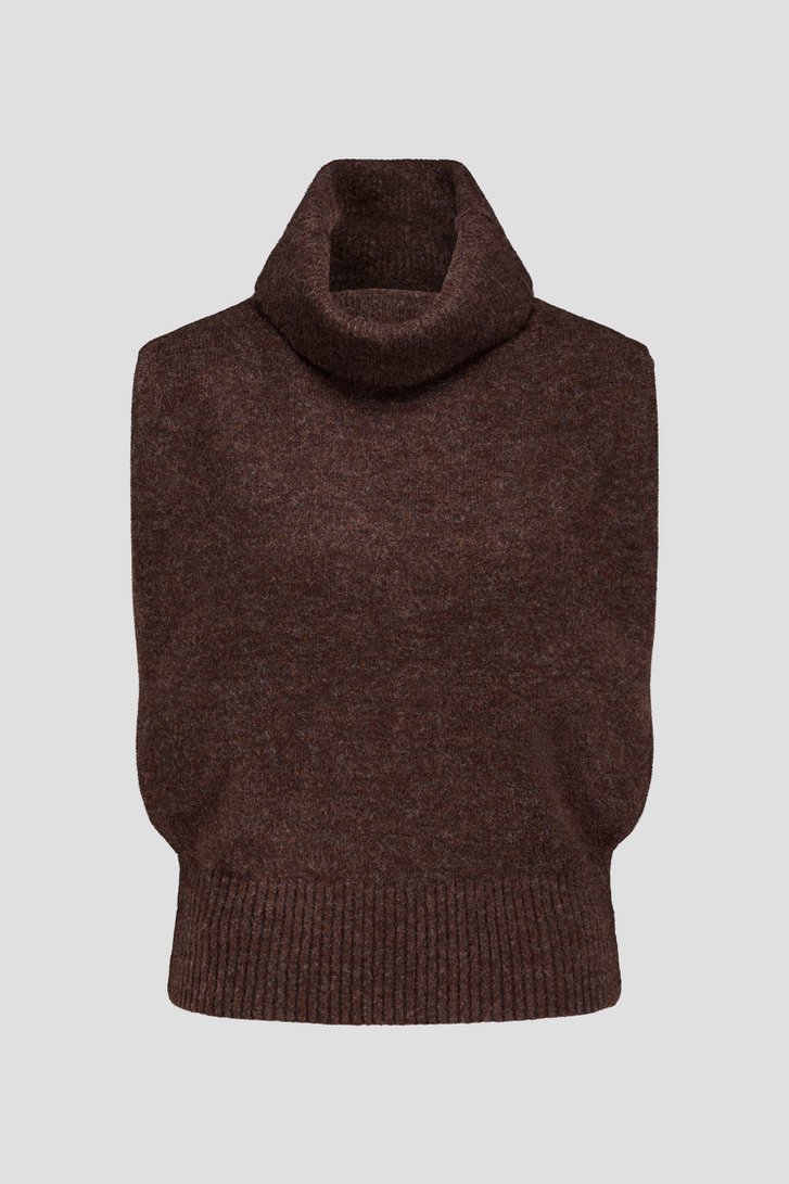 Productfoto 1 van Bruine mouwloze trui door Louise voor Dames
