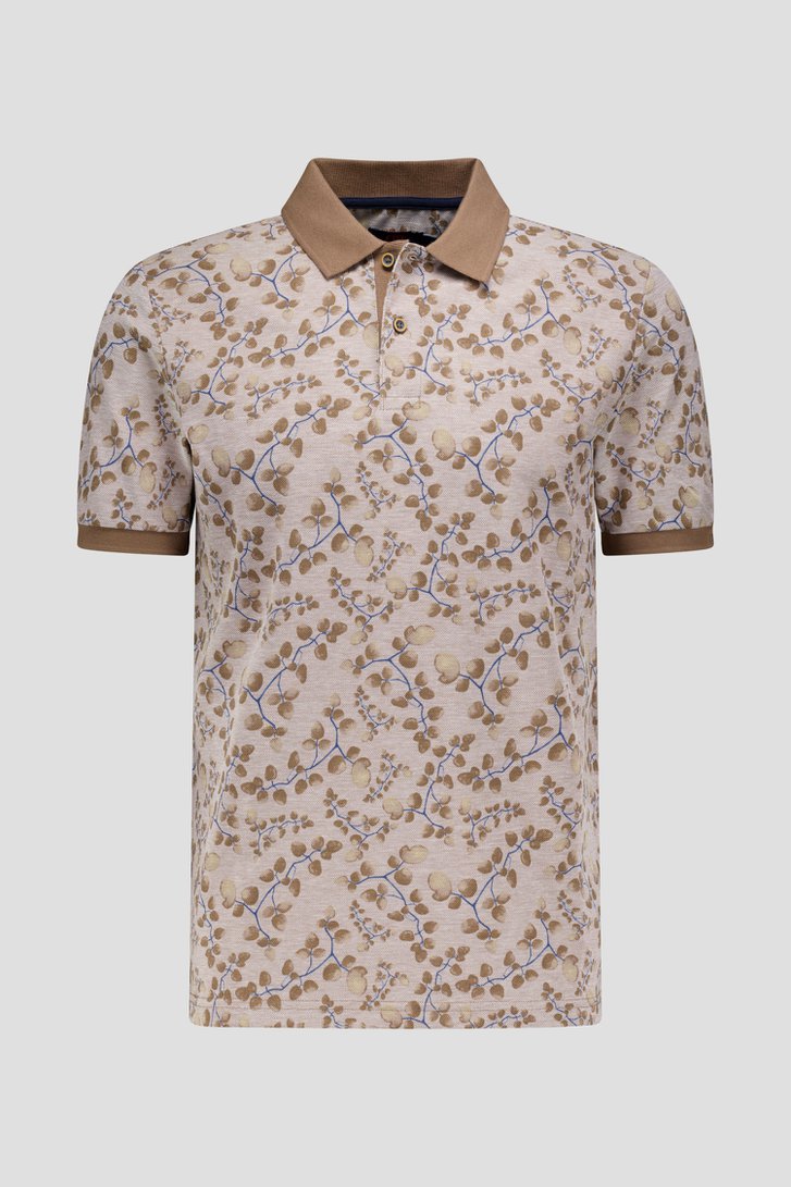 Productfoto 1 van Bruine polo met print  door Dansaert Blue voor Heren