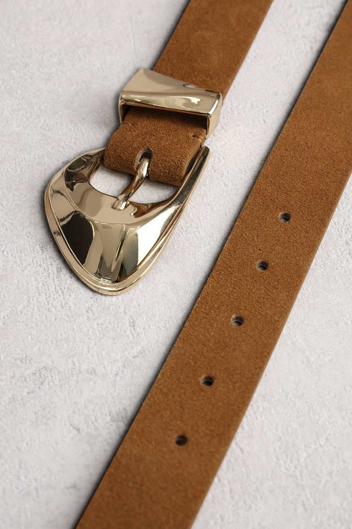 Productfoto 1 van Bruine riem met suède look door Louise voor Dames