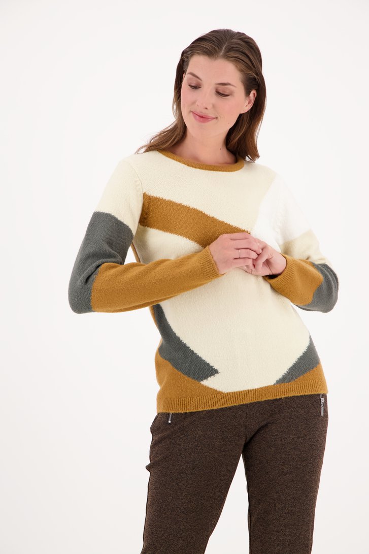 Vila Clothes Kabeltrui bruin casual uitstraling Mode Sweaters Kabeltruien 