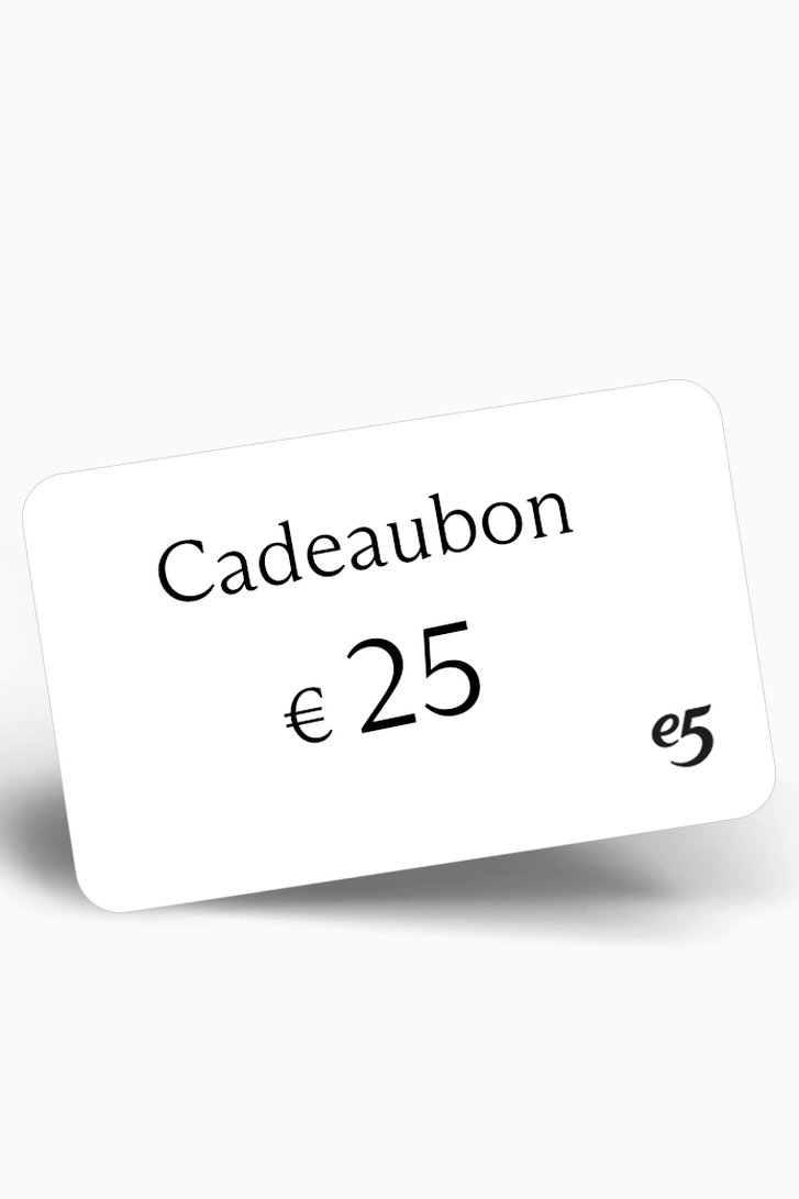 Cadeaubon 25 euro, Dames, Merk: e5, Maat: 1