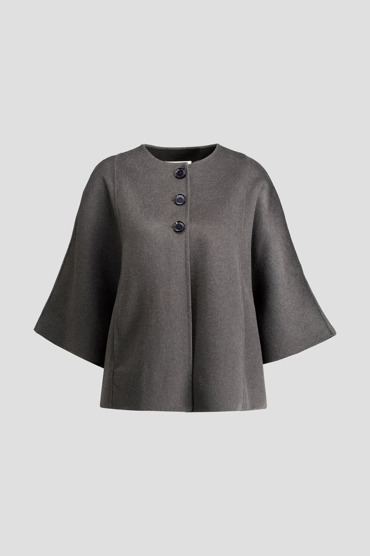 Photo produit 1 de Cape en laine gris foncé de D'Auvry Studio pour Femmes