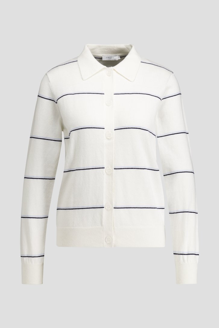 Photo produit 1 de Cardigan à col avec rayures de Liberty Island pour Femmes