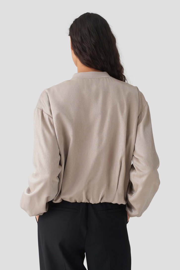 Cardigan beige à fines paillettes de Opus pour Femmes