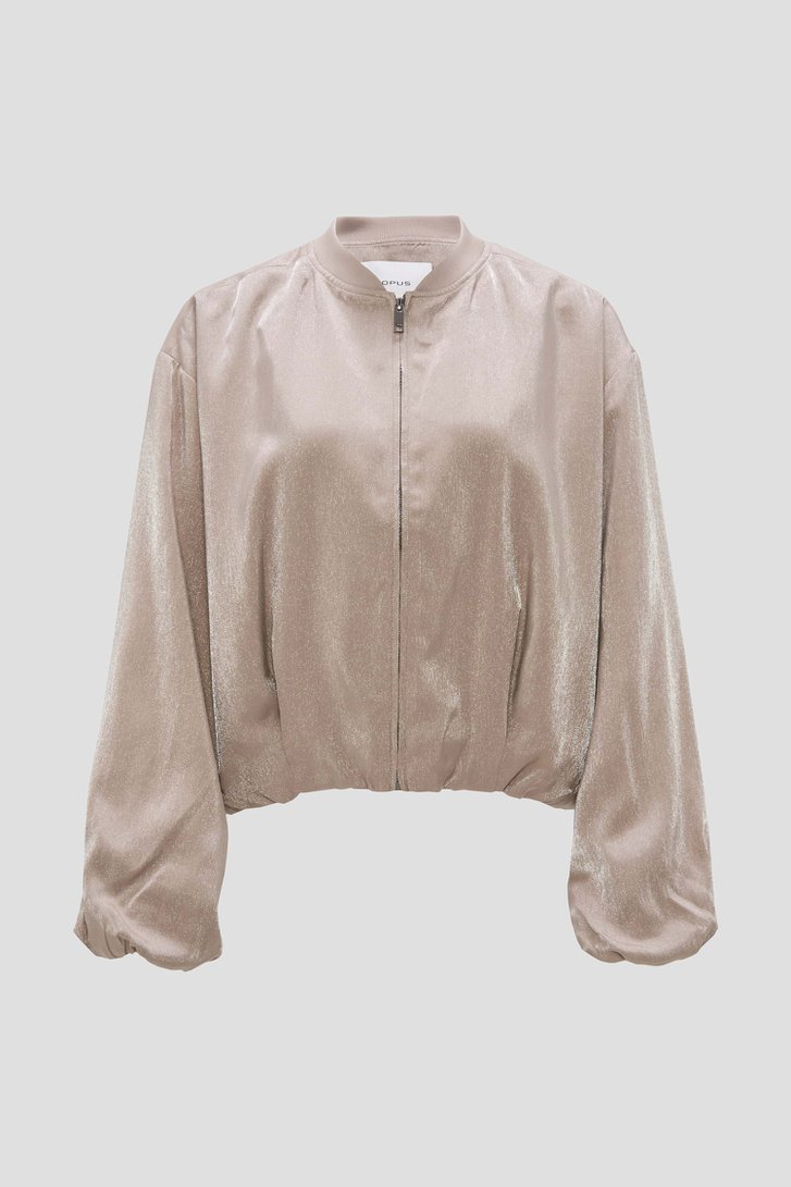 Cardigan beige à fines paillettes de Opus pour Femmes