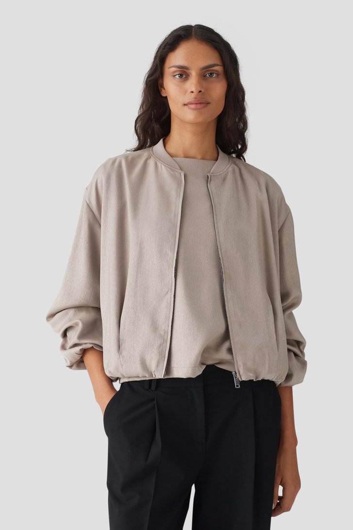 Cardigan beige à fines paillettes de Opus pour Femmes