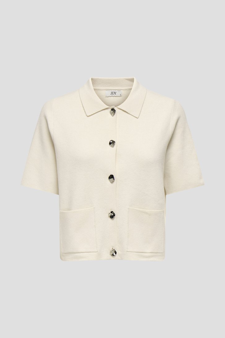 Photo produit 1 de Cardigan beige en maille à manches courtes de JDY pour Femmes