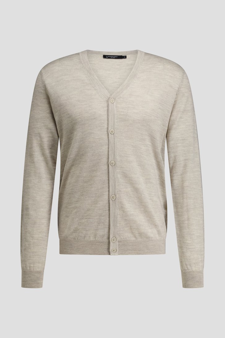 Photo produit 2 de Cardigan beige finement tricoté de Dansaert Black pour Hommes
