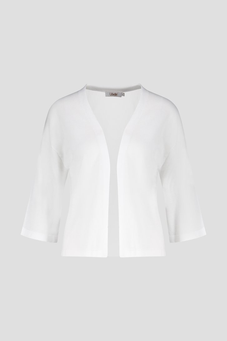 Cardigan blanc à manches mi-longues de Libelle pour Femmes