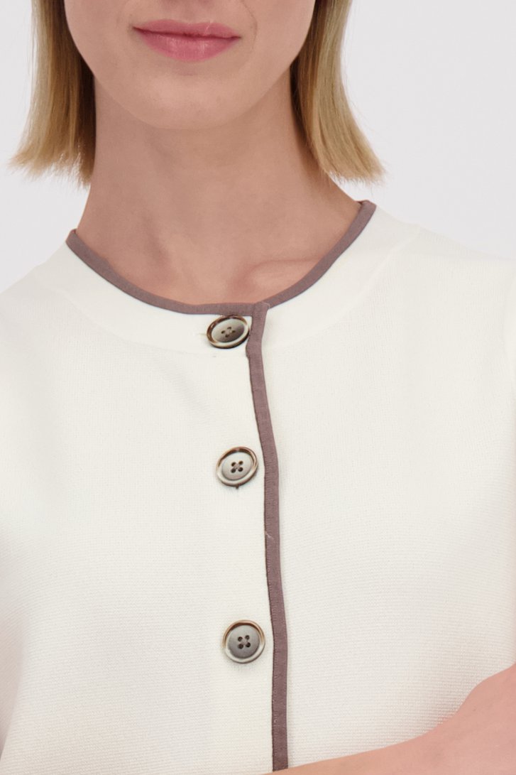 Photo supplémentaire 1 de Cardigan blanc sans manches de D'Auvry pour Femmes