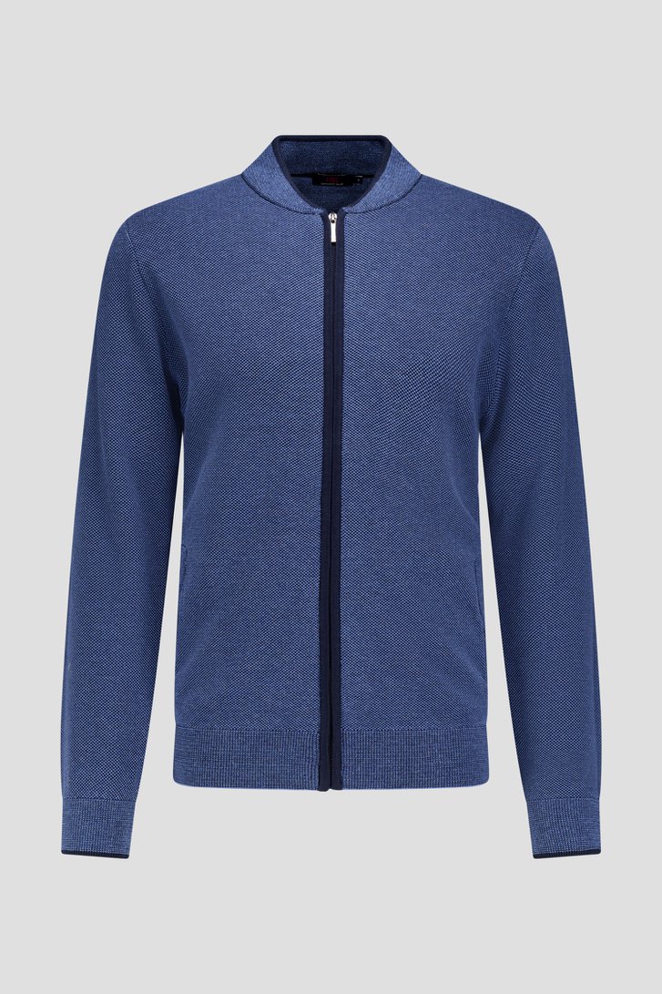 Photo produit 1 de Cardigan bleu à fermeture éclair de Dansaert Blue pour Hommes
