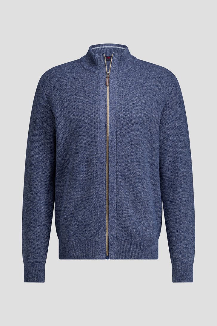 Photo produit 1 de Cardigan bleu à fermeture éclair de Dansaert Blue pour Hommes