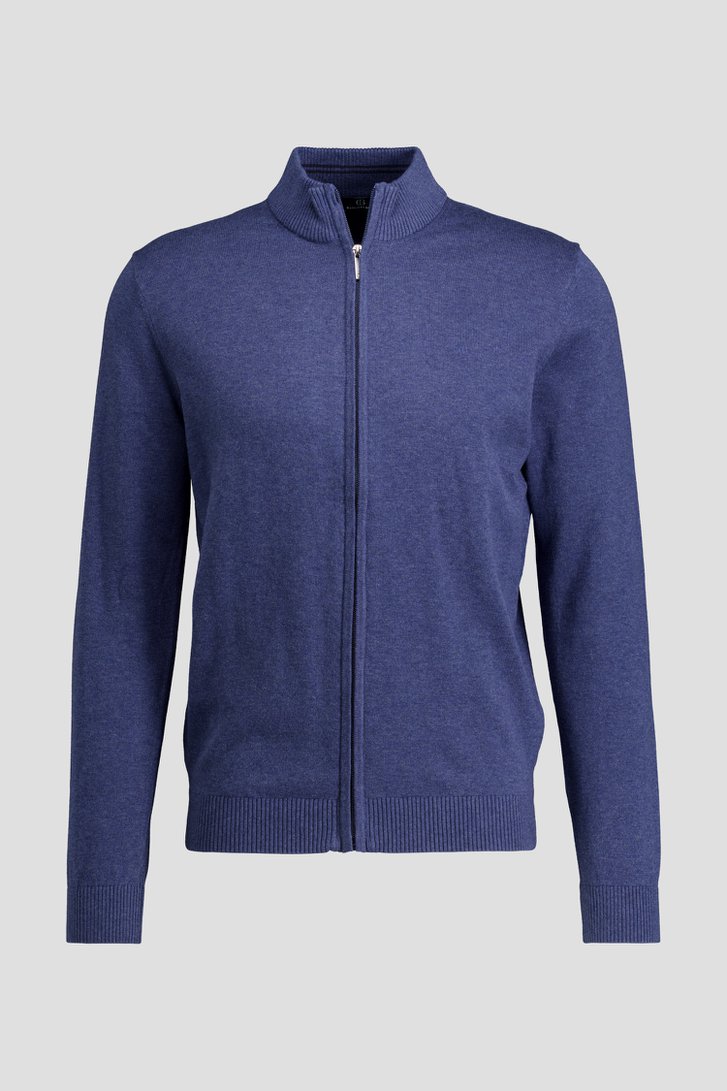 Photo produit 1 de Cardigan bleu avec fermeture zippée de Dansaert Blue pour Hommes