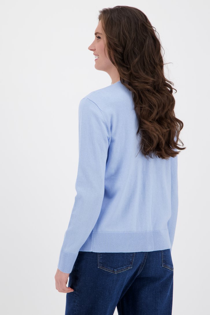Cardigan bleu clair - boutons ton sur ton de Liberty Island pour Femmes