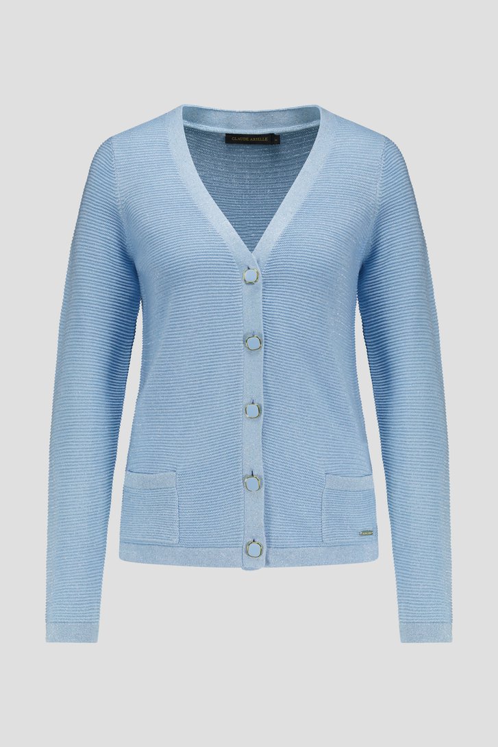 Cardigan bleu clair scintillant de Claude Arielle pour Femmes