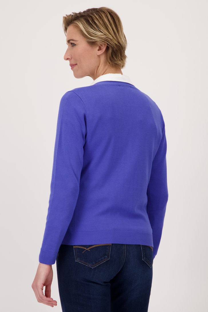Cardigan bleu de Claude Arielle pour Femmes
