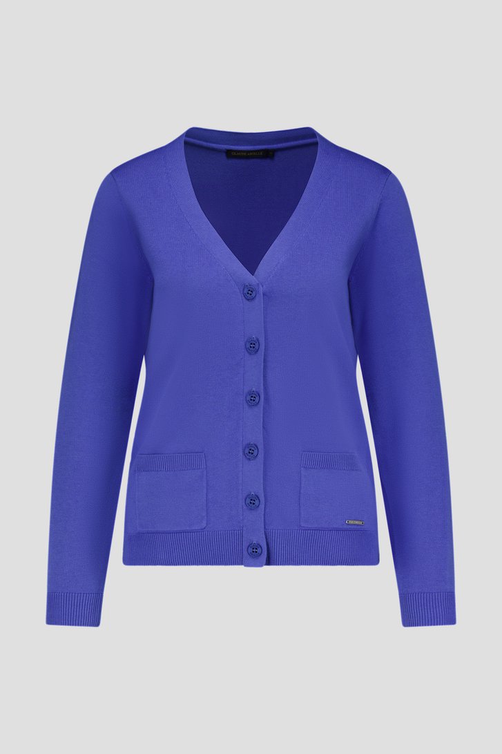 Cardigan bleu de Claude Arielle pour Femmes
