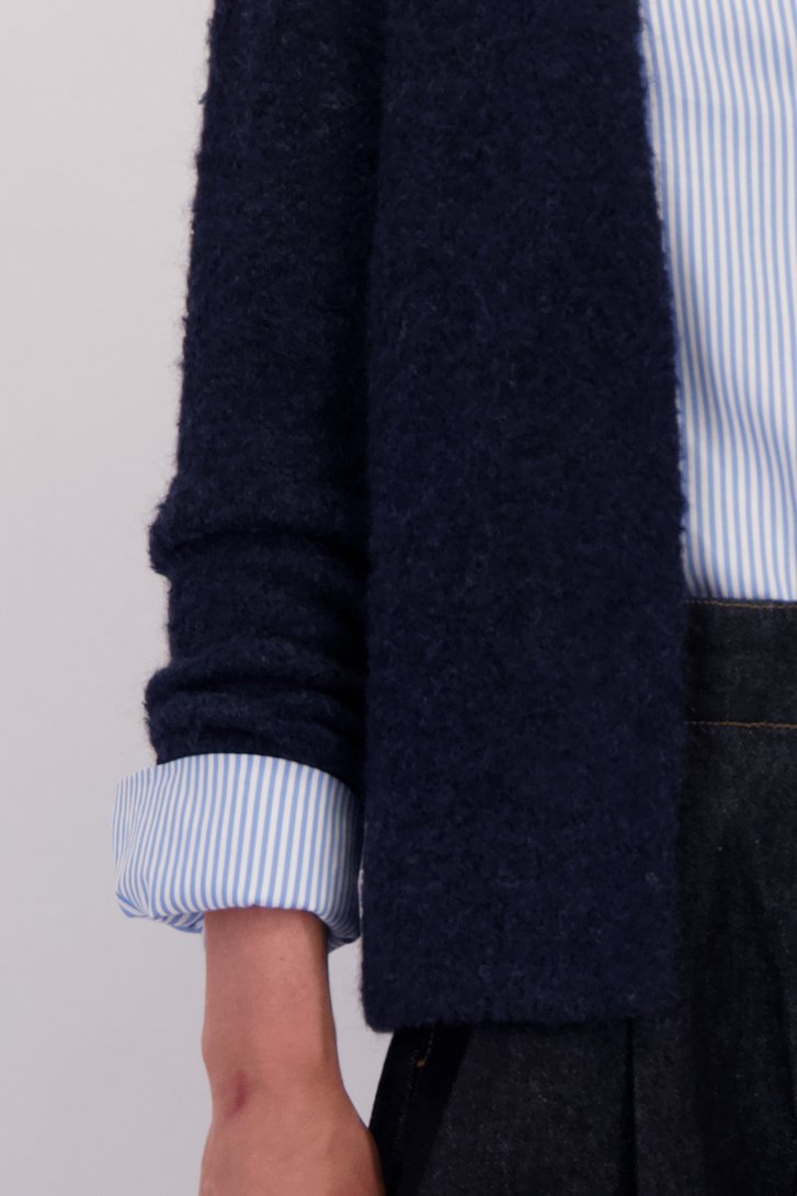 Détail de Cardigan bleu foncé chiné de Liberty Island pour Femmes