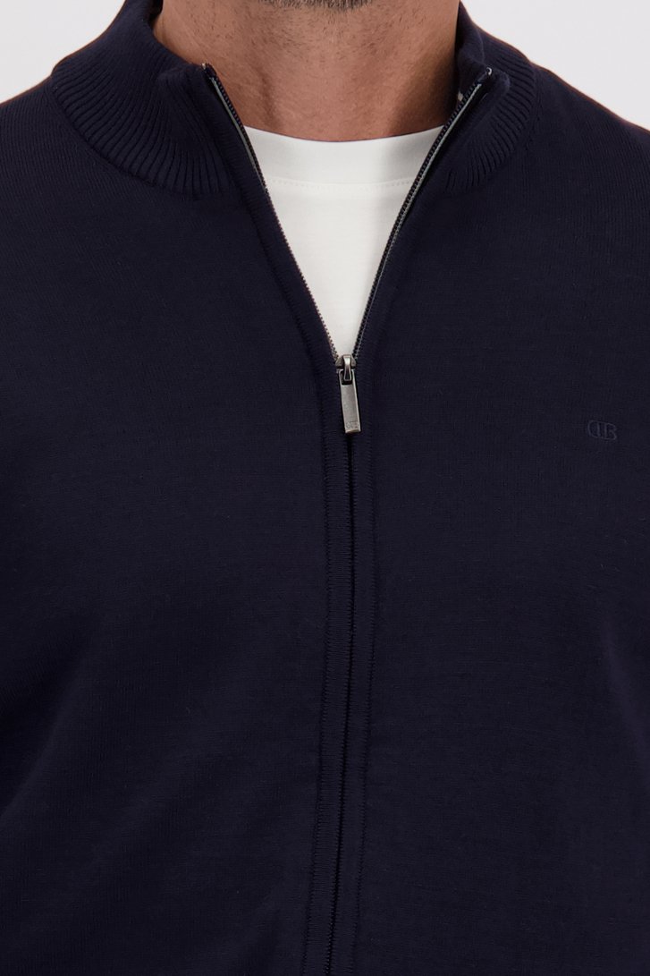 Détail de Cardigan bleu foncé zippé de Dansaert Blue pour Hommes