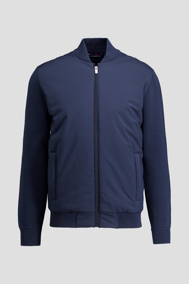 Photo produit 1 de Cardigan bleu marine à fermeture zippée de Dansaert Blue pour Hommes