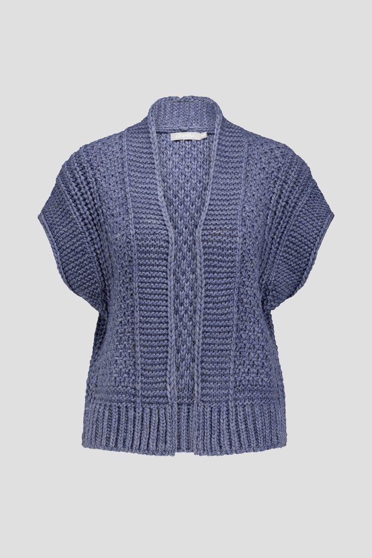 Photo produit 1 de Cardigan bleu sans manches de Geisha pour Femmes