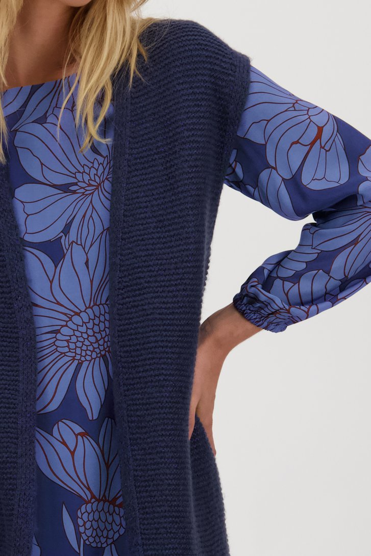 Cardigan bleu sans manches de Libelle pour Femmes