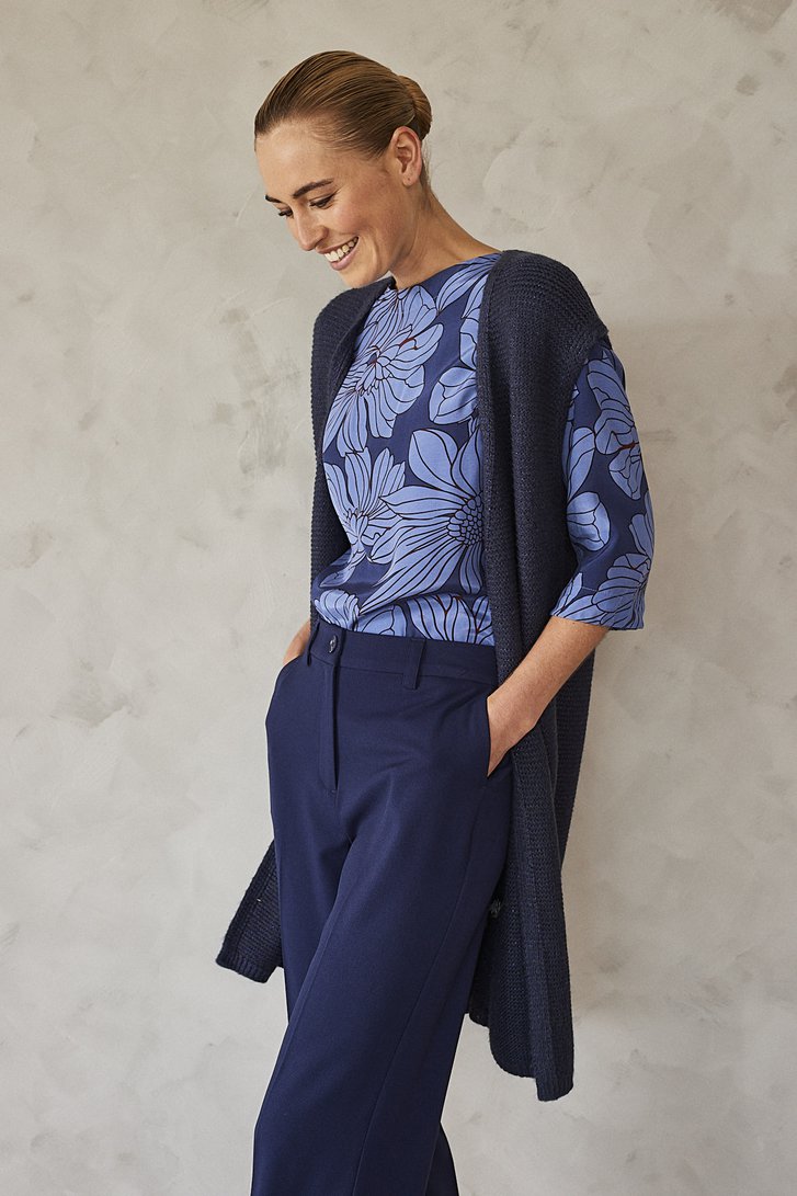 Cardigan bleu sans manches de Libelle pour Femmes