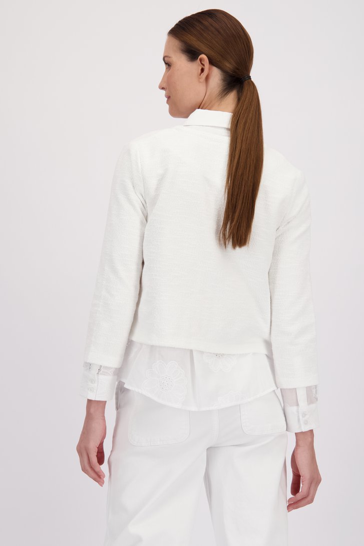 Cardigan bouclé écru de More & More pour Femmes